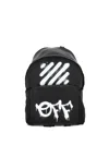 Off-white Graphic Print Backpack Adjustable Straps Front Pocket In Black