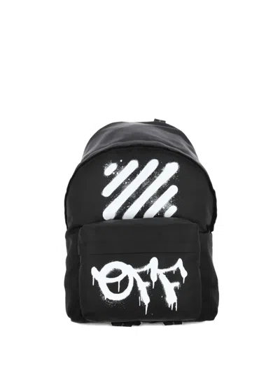 OFF-WHITE GRAPHIC-PRINT BACKPACK