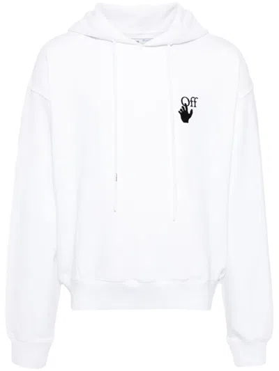 OFF-WHITE GRAPHIC-PRINT COTTON HOODIE