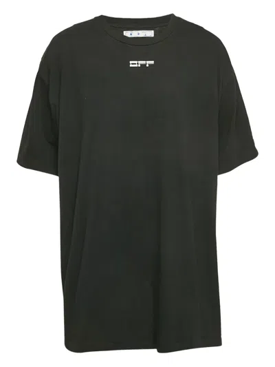 Pre-owned Off-white Graphic-print Cotton T-shirt In Black