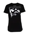 Off-white Graphic Print Cotton T-shirt In Black