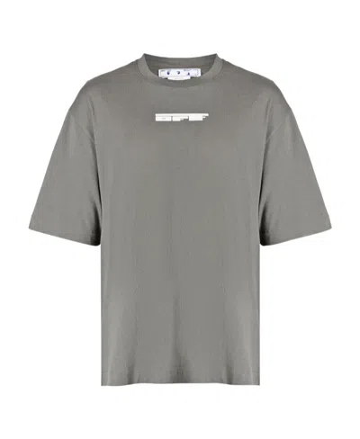 Off-white Graphic-print Cotton T-shirt In Gray