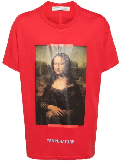 Off-white Graphic-print Cotton T-shirt In Red