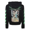 Off-white Graphic Print Cotton Zipped For Men Black