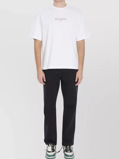 Off-white Graphic Print Crew Neck Skate T-shirt In White