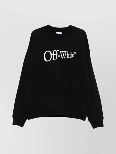Off-white Graphic Print Crew Neck Sweatshirt Design In Black