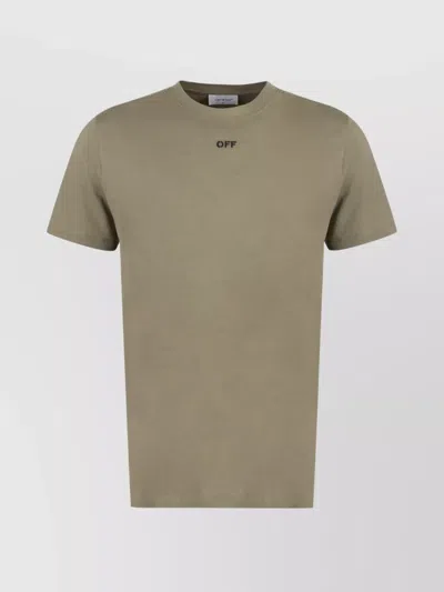 Off-white Graphic Print Crew-neck T-shirt In Brown