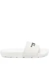 Off-white Graphic-print Flip Flops In White
