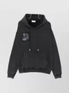 Off-white Graphic Print Hooded Cotton Sweatshirt In Black