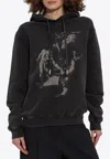 Off-white Graphic Print Hooded Sweatshirt In Gray