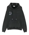 Off-white Off White Faded Painting Skate Cotton Hoodie In Black