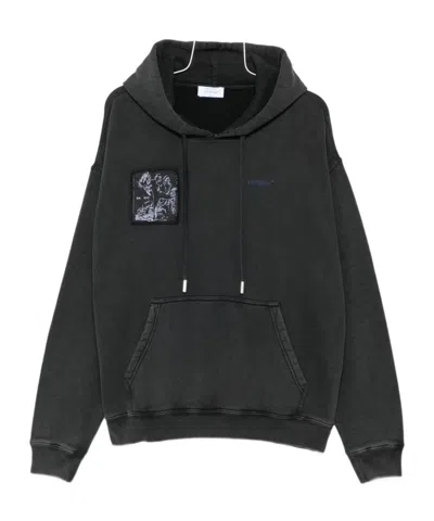 OFF-WHITE GRAPHIC-PRINT HOODIE