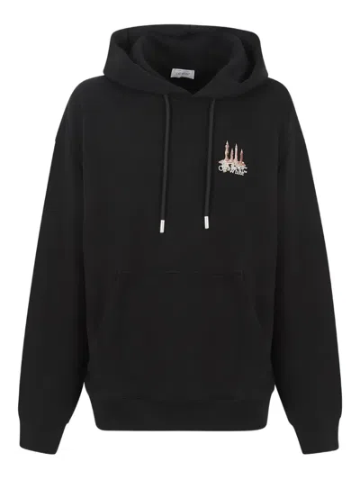 Off-white Graphic-print Hoodie In Black