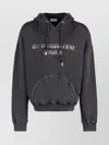 Off-white Printed Hoodie Sweatshirt With Eyelet Detail