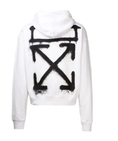 Off-white Graphic Print Logo Hoodie In White