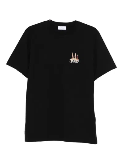 Off-white Graphic-print Logo T-shirt In Black