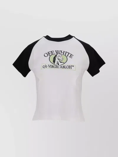 Off-white Graphic Print Raglan Fit T-shirt