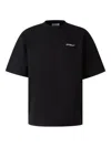 Off-white Ss22 Printing Round Neck Short Sleeve Loose Fit Black In Black
