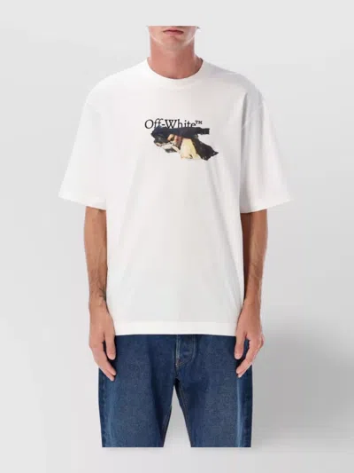 Off-white Graphic Print Short Sleeve Skate T-shirt In White
