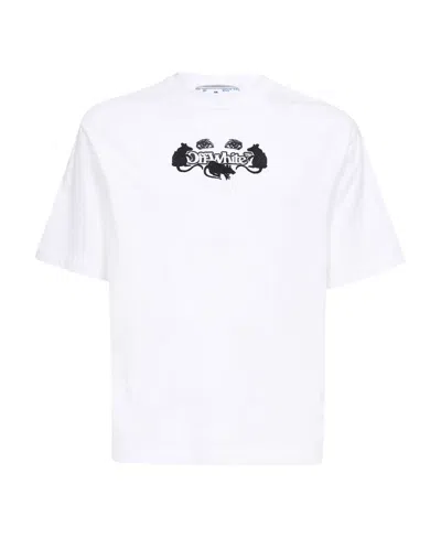 Off-white Graphic-print Short-sleeve T-shirt In White