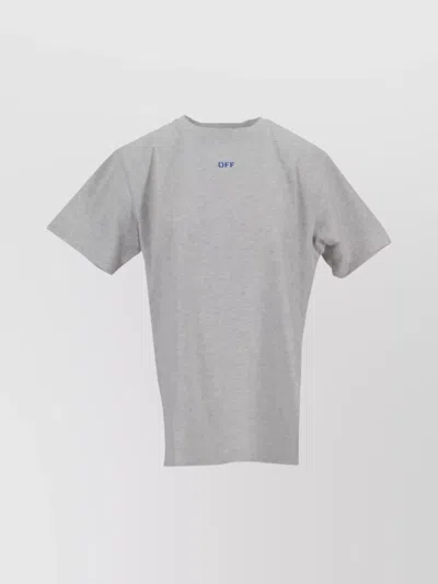 Off-white Graphic Print Slim Fit Short Sleeve T-shirt In Brown