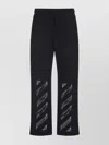 Off-white Graphic Print Sweatpants Elastic Waistband In Black