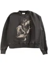 Off-white Off White Printed Cotton Sweatshirt In Black