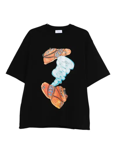 Off-white Graphic-print T-shirt In Black
