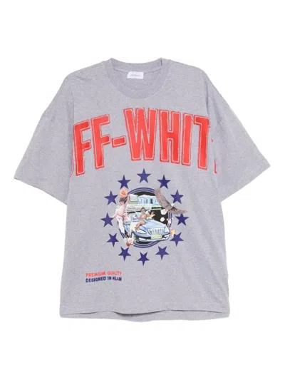 Off-white Graphic-print T-shirt In Gray
