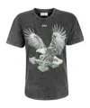 Off-white Eagle Arrow Graphic Print Short Sleeve Top In Black