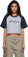 Off-white Gray & Navy 'ow' Embroidered Script T-shirt In Gray