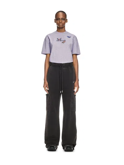 Off-white Gray Bookish Butterfly T-shirt In Grey