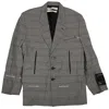 Off-white Gray Constructed Blazer In Grey