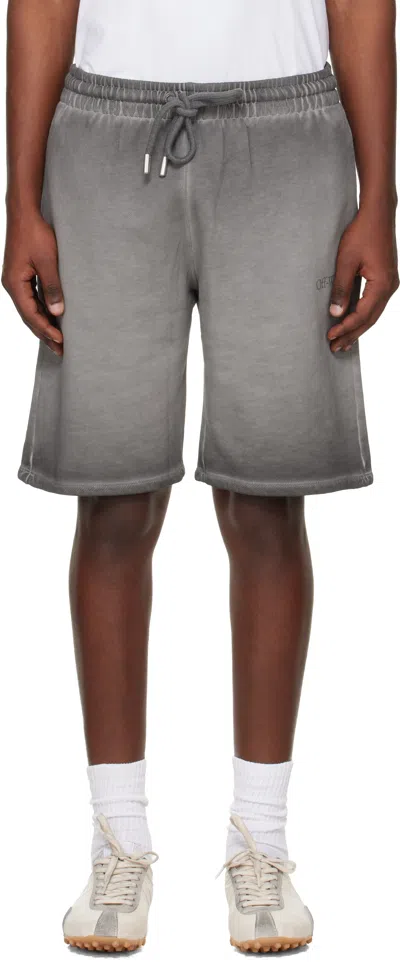 Off-white Gray Laundry Diagonal Skate Sweat Shorts
