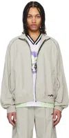 Off-white Gray Off Split Track Jacket In Light Grey
