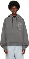 Off-white Jersey Cotton Hoodie Drawstring In Black - White