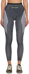 Off-white Gray Race Logo Arrow Seamless Leggings In Multi
