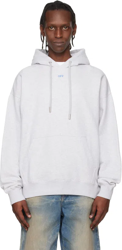 Off-white Gray Stencil Arrow Skate Hoodie