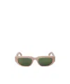 Off-white Greeley Rectangle-frame Sunglasses In Green