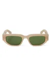 Off-white Greeley Rectangle-frame Sunglasses In Brown