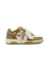 Off-white Green & Brown Slim Out Of Office Sneakers In Brown
