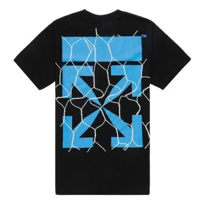 Off-white Green Fence Arrows T-shirt Arrow Printing Short Sleeve Black