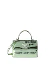 Off-white Green Jitney 1.4 Quote Top Handle Bag In Green