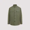 Off-white Logo-embroidered Shirt Jacket In Nude & Neutrals