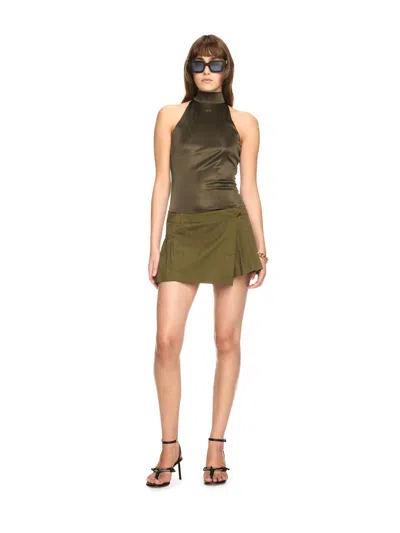 Off-white Green Savana Mini Skirt