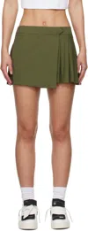 Off-white Green Savana Miniskirt In Chive