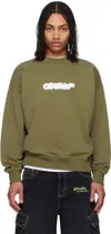 Off-white Spray Arrow Sweatshirt In Winter Moss -