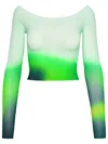 OFF-WHITE OFF-WHITE GREEN VISCOSE SEAMLESS TOP