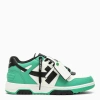 Off-white Out Of Office Leather Sneakers In Green