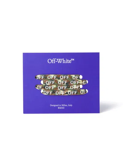 Off-white Green/white Camo Laces